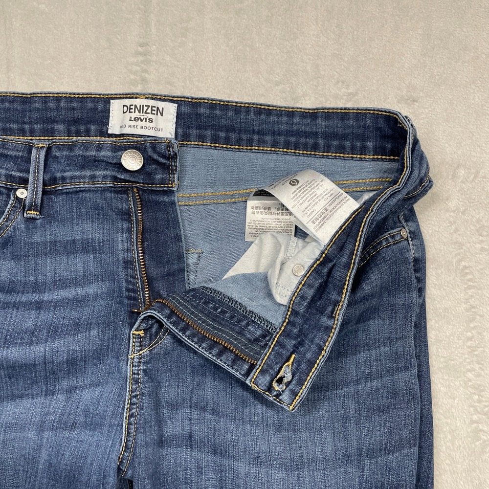 Denizen Levi's Bootcut Jeans Womens 16M 33x32 Blue Mid Rise Distressed - Picture 9 of 14